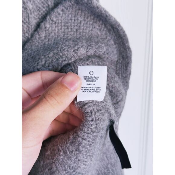 Derek Lam 10 Crosby Gray Chunky Knit Turtleneck Sweater Vest Alpaca Small Luxury - Picture 8 of 8